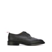 Zwarte platte schoenen Elegant stijl Thom Browne , Black , Heren