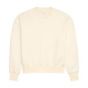 Biologisch Katoenen Ivoor Sweatshirt Ami Paris , Beige , Heren