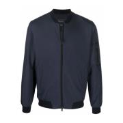 Blauwe Bomberjack met Ronde Hals Herno , Blue , Heren