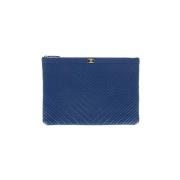 Pre-owned Leather chanel-bags Chanel Vintage , Blue , Dames