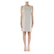 Stretch stof korte jurk met logoplaat Calvin Klein , Gray , Dames
