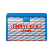 Avenue Tassen Blauw Diamant Print Jimmy Choo , Multicolor , Dames