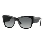 Black/Grey Shaded Sunglasses Vogue , Black , Dames