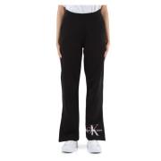 Katoenen Sportieve Sweatpants met Logo Print Calvin Klein Jeans , Blac...