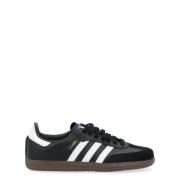 Zwarte leren Samba Sneaker Adidas Originals , Black , Dames