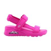 Stijlvolle platte sandalen voor vrouwen Skechers , Pink , Dames