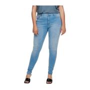 Skinny Denim Jeans voor Vrouwen Only Carmakoma , Blue , Dames