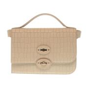 Beige Handtas Ellastampa Bianco Aw23 Zanellato , Beige , Dames