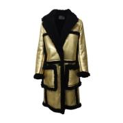 Pre-owned Leather outerwear Prada Vintage , Yellow , Dames