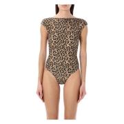 Jaguar Print Badkleding Body Swimsuit Emporio Armani , Multicolor , Da...