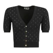Zwarte Sweatshirt Elegante Stijl Elisabetta Franchi , Black , Dames