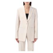 Witte Avoriaz Blazer Jas Max Mara , Beige , Dames