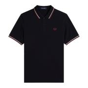 Klassieke Dubbel-Gestreepte Polo Shirt Fred Perry , Blue , Heren