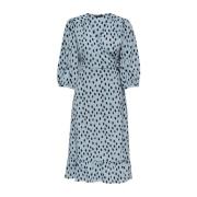 Wrap Midi Jurk voor Vrouwen Only , Blue , Dames