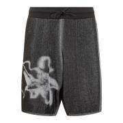 Abstract Bloemen Grafische Gebreide Shorts Y-3 , Black , Heren