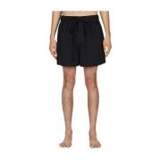 Katoenen Trekkoord Slaapshorts Tekla , Black , Heren