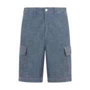 Blauwe Cargo Shorts Stijlvol Casual Mannen Universal Works , Blue , He...