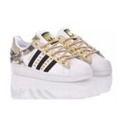 Handgemaakte Camo Gouden Sneakers Adidas , Multicolor , Dames