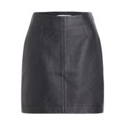 Zwarte Minirok Synthetische Stof Calvin Klein , Black , Dames