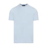 Blauw Katoenen T-shirt Ss24 Dunhill , Blue , Heren