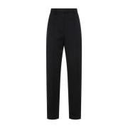 Zwarte Wollen Broek Prada , Black , Dames