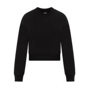 Zwarte Katoenen Sweatshirt Gros Grain Jacquemus , Black , Dames