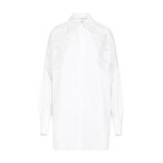 Witte Katoenen Shirt met Macramé Kant Ermanno Scervino , White , Dames