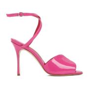 Roze & Paarse Sandalen Hoge Hakken Manolo Blahnik , Pink , Dames