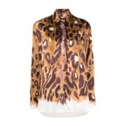 Luipaardprint Viscose Shirt Marni , Multicolor , Dames