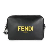 Pre-owned Leather clutches Fendi Vintage , Black , Dames