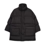 Oversized Puffer Jacket met Donsvulling Stand Studio , Black , Dames