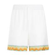 Witte zijden shorts Afro Cubism Casablanca , White , Heren