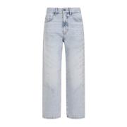 Blauwe Kristalversierde Jeans Diesel , Blue , Dames