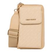 Elegante Telefoon Portemonnee Carlo Colucci , Beige , Dames