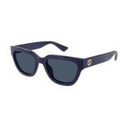 Vierkant frame zonnebril Gg1578S Linea GG Logo Gucci , Blue , Dames