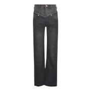 Faded Black Noemie Straight-Leg Jeans Isabel Marant , Black , Dames