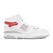 Witte Leren Sneakers Ronde Neus New Balance , White , Heren
