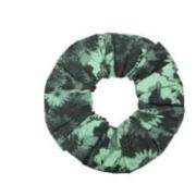Gedrukte katoenen scrunchie in Peapod Ganni , Multicolor , Dames
