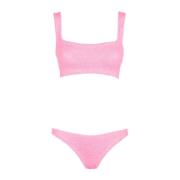 Roze Paarse Bikini Zwemkleding Accessoires Hunza G , Pink , Dames