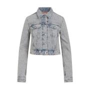 Blauwe Denim Jack Damesmode Acne Studios , Blue , Dames