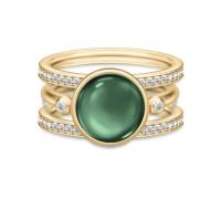 Infinity Look Clear Cubic Zirconia Ringen Julie Sandlau , Green , Dame...