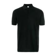 Zwarte Polo Shirt voor Mannen Aspesi , Black , Heren