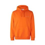 Casual Hoodie Sweatshirt Samsøe Samsøe , Orange , Heren