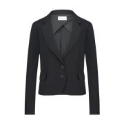 Zwarte Technische Jersey Blazer Jane Lushka , Black , Dames