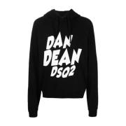 Zwarte Heren Sweatshirt Gemaakt in Italië Dsquared2 , Black , Heren