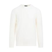 Off White Gebreide Crewneck Sweater Dunhill , Beige , Heren