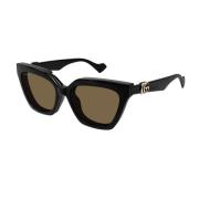 Cat-eye montuur met clip-on zonnebril Gucci , Black , Dames