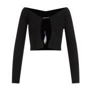Zwarte Viscose Cardigan Sweater Jacquemus , Black , Dames