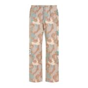 Camouflage Katoenen Broek Multicolor Acne Studios , Multicolor , Heren