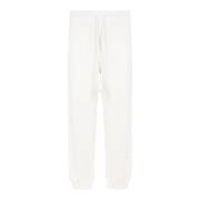 Beige 3D Diag Gebreide Broek Off White , Beige , Heren